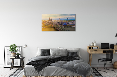 Bild canvas Tyskland River panorama broar