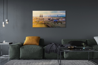 Bild canvas Tyskland River panorama broar