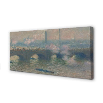 Fototryck canvas Waterloo Bridge - Molnig dag - Claude Monet