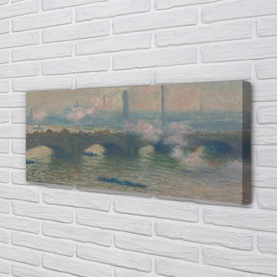 Fototryck canvas Waterloo Bridge - Molnig dag - Claude Monet