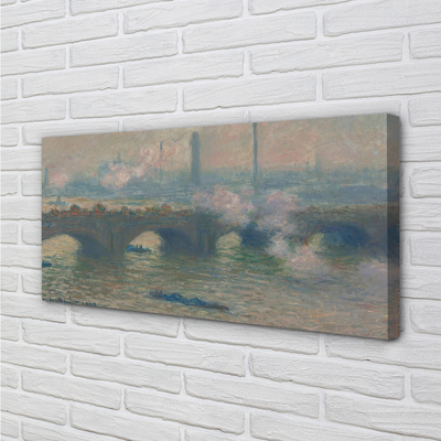 Fototryck canvas Waterloo Bridge - Molnig dag - Claude Monet