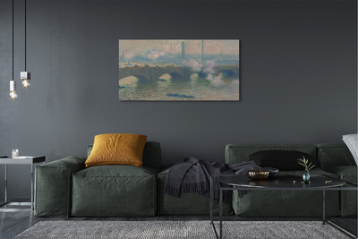 Fototryck canvas Waterloo Bridge - Molnig dag - Claude Monet