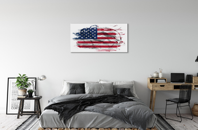 Fototryck canvas USA flagga