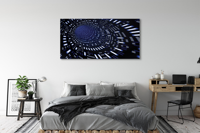 Fototryck canvas Blå 3D-tunnel