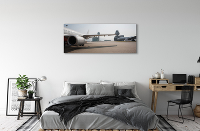 Fototryck canvas Flygplansbyggnader flygplatshimlen