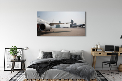 Fototryck canvas Flygplansbyggnader flygplatshimlen