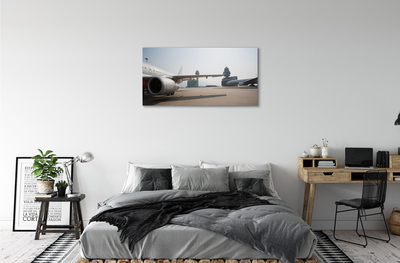 Fototryck canvas Flygplansbyggnader flygplatshimlen