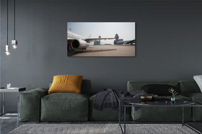 Fototryck canvas Flygplansbyggnader flygplatshimlen