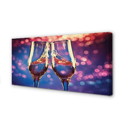 Bild canvas Färgglada glas champagne bakgrund