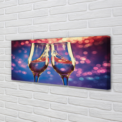 Bild canvas Färgglada glas champagne bakgrund