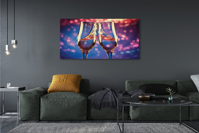 Bild canvas Färgglada glas champagne bakgrund