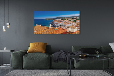 Bild på canvas Spanien Stad havet berg