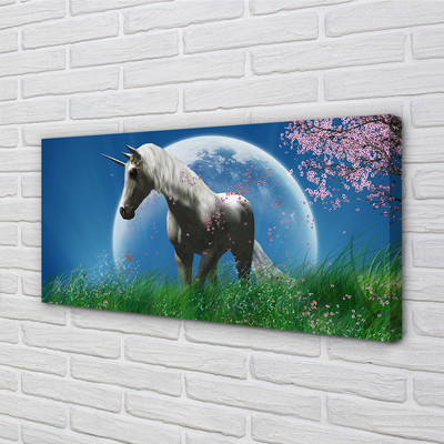 Fototryck canvas Unicorn moon box