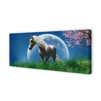 Fototryck canvas Unicorn moon box