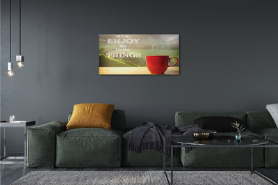 Fototryck canvas Natur inskription mugg