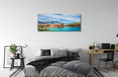 Fototryck canvas Grekland kust berg hav