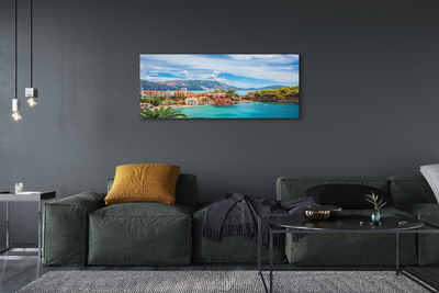 Fototryck canvas Grekland kust berg hav