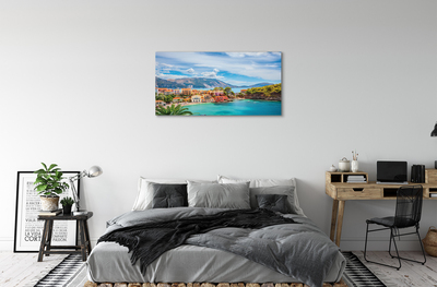 Fototryck canvas Grekland kust berg hav