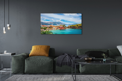 Fototryck canvas Grekland kust berg hav