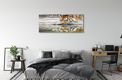 Canvas bild Den drickande tigern