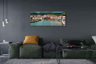 Fototryck canvas Spanien City Mountains River