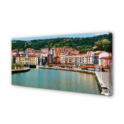 Fototryck canvas Spanien City Mountains River