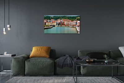 Fototryck canvas Spanien City Mountains River