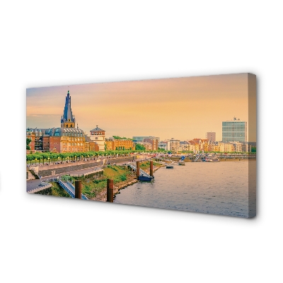 Fototryck canvas Tyskland Sunrise River