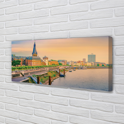 Fototryck canvas Tyskland Sunrise River