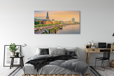 Fototryck canvas Tyskland Sunrise River