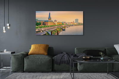 Fototryck canvas Tyskland Sunrise River