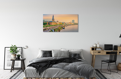 Fototryck canvas Tyskland Sunrise River