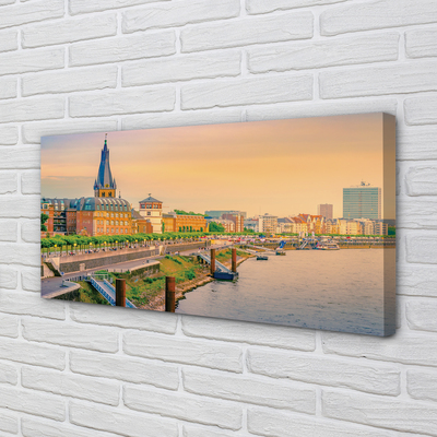 Fototryck canvas Tyskland Sunrise River