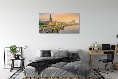 Fototryck canvas Tyskland Sunrise River