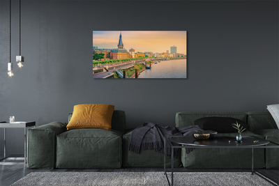 Fototryck canvas Tyskland Sunrise River