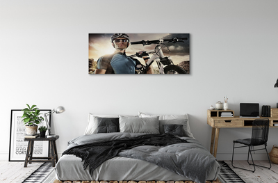 Bild på canvas Cyklist cykel moln