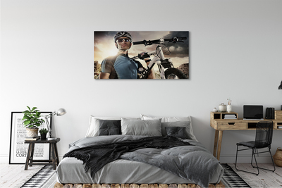 Bild på canvas Cyklist cykel moln