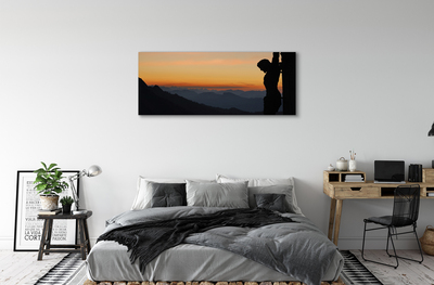 Fototryck canvas Den korsfäste Jesus solnedgång