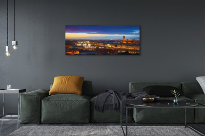 Fototryck canvas Italien Nattpanorama av broar