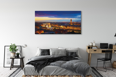 Fototryck canvas Italien Nattpanorama av broar