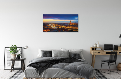 Fototryck canvas Italien Nattpanorama av broar