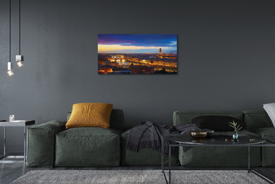 Fototryck canvas Italien Nattpanorama av broar