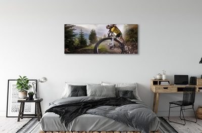 Canvas bild Cykel berg moln