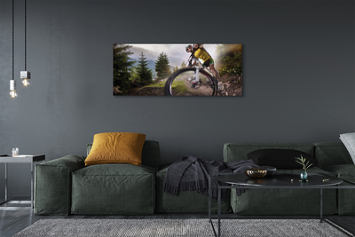 Canvas bild Cykel berg moln