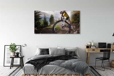 Canvas bild Cykel berg moln