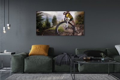 Canvas bild Cykel berg moln