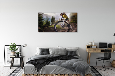 Canvas bild Cykel berg moln