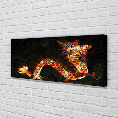 Canvas bild Japansk glödande drake