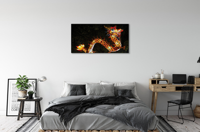 Canvas bild Japansk glödande drake