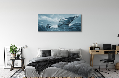 Bild på canvas Storm fartyg himmel hav